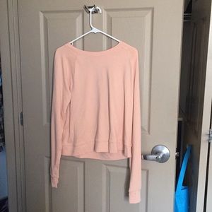 peach colored crew neck